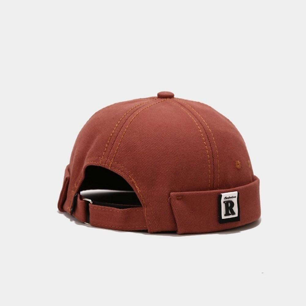 Fashion Adjustable Melon Skin Hat Letter Embroidery Brimless Sun Hat Hip Hop Landlord Hat Outdoor