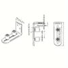 Two Rollers Adjustable Barn Door Floor Guide Stay Roller wooden sliding door bottom anti-swing floor guide anti-swing device