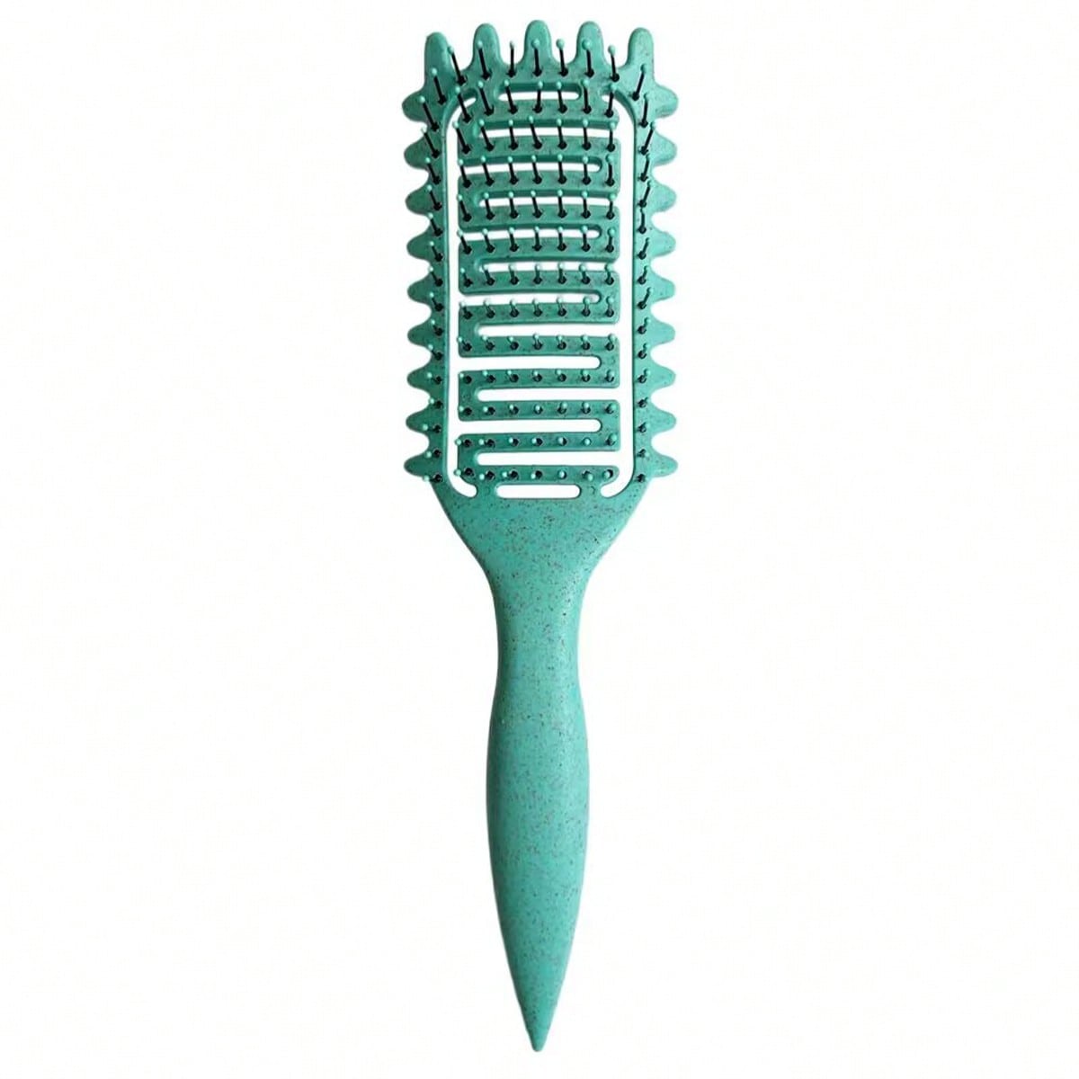 Brosse de coiffage portable pour cheveux bouclés, peigne démêlant et volumisant pour tous les types de cheveux Green