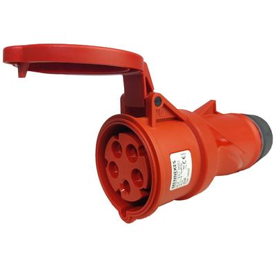 Portable Power Socket Rubber 32A 5P 400V Ip54 Hermetic Resistant