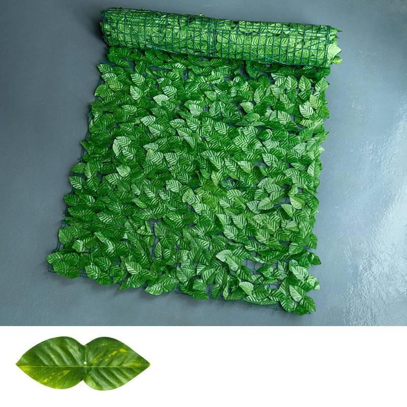 Faux Leaf Ivy Artificial Hedge Fence Privacy Screening Garden Wall Green Cover