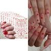 Valentine's Day Nail Art Stickers 3D Adhesive Red Heart Nail Decals Nail Supplies Nail Art Design Decoration Accessories