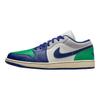 Jordan Air Jordan 1 Jiangjin Moon, Shopping Bag Abrasion Resistant Low Top Vintage Basketball Shoes Unisex White Green 553558-147(Team1335-)