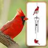 Bird Wind Chimes for Outside Stained Glass Bird Hanging Windchime with 4 Tubes for Balcony Garden Porch Backyard Decor