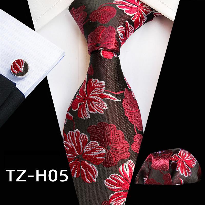 Paisley Fashion Men'S Tie Pocket Towel Cuff Three-Piece Set