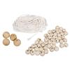 Kit: Perles bois et du fil p. Macramé, ton naturel, 1Set