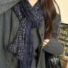 WTEMPO Spring Summer Artistic Retro Contrasting Floral Long Scarf for Women 2026 New Winter Outfit Coat Fashionable and Sophisticated Scarf