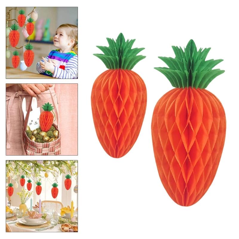 Pack Of 10 Artificial Paper Carrot Hanging Ornament For Home Party Decoration Spring Fall Festival Supplies