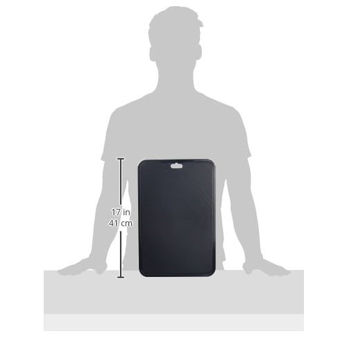 Pearl Metal Made in Japan Antibacterial Cutting Board, Large, Black, with Binchotan Charcoal, Dishwasher Safe, C-350