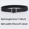 2026 Women'S Belt Soft Pu Leather Belt Square Buckle Pin Buckle Jeans Black Belt Chic Luxury Brand Fancy Vintage Strap Female