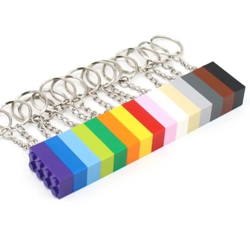 Portachiavi Colorato Fai da Te con Mattoncini Giocattolo Educativo Divertente Portachiavi con Mattoncini Giocattolo da Costruzione Giocattoli con Mattoncini da Costruzione