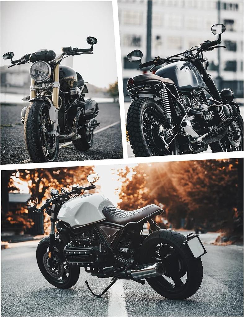 KEMIMOTO 1701 Zrcátko do konce řídítek, Zrcátko na kolo, Sada levé a pravé strany, Čtvercový typ, Pasuje