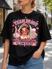 Team Braut Wir Eskalieren Tee With Cartoon Bride Pink Bottle Wine Glass Hearts And Bis Zum Schluss Unisex All TShirt