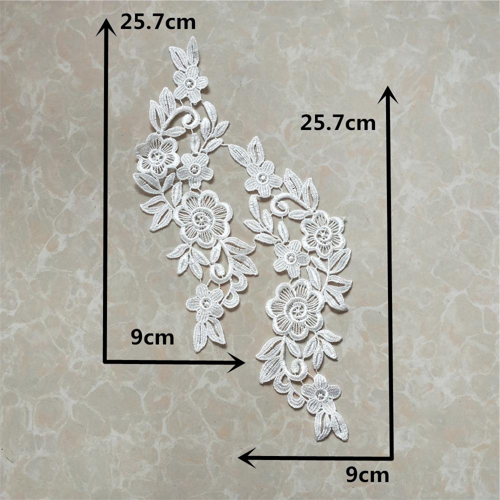 Diy Lace Polyester Pair Collar Lace, Embroidered False Collar Lace, Patch Sticker, Decorative Fabric Lace Sticker