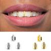 Gold & Diamond Hip Hop Single Tooth Gap Grill for Men & Women - Smooth Halloween Dental Accessory