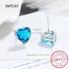 D VVS1 Heart Moissanite Earrings for Women Lab Grow Diamond Solid 925 Silver Plated Gold Stud Earring Oorbellen