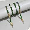 Premium Sense Summer Ins Wind Glasses Chain Light Luxury Niche Dopamine Color Beaded Glasses Snow Chain