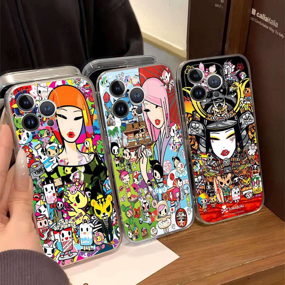 Japan Tokidokis Phone Case For iPhone 17 16 15 14 11 12 13 Mini Pro XS Max Plus Funda Shell