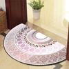 1PC Retro Door Rug Semi-circular Floor Mat Entrance Door Rugs Non-slip Absorbent Bathroom Mat Room Home Decoration Hogar Tapete