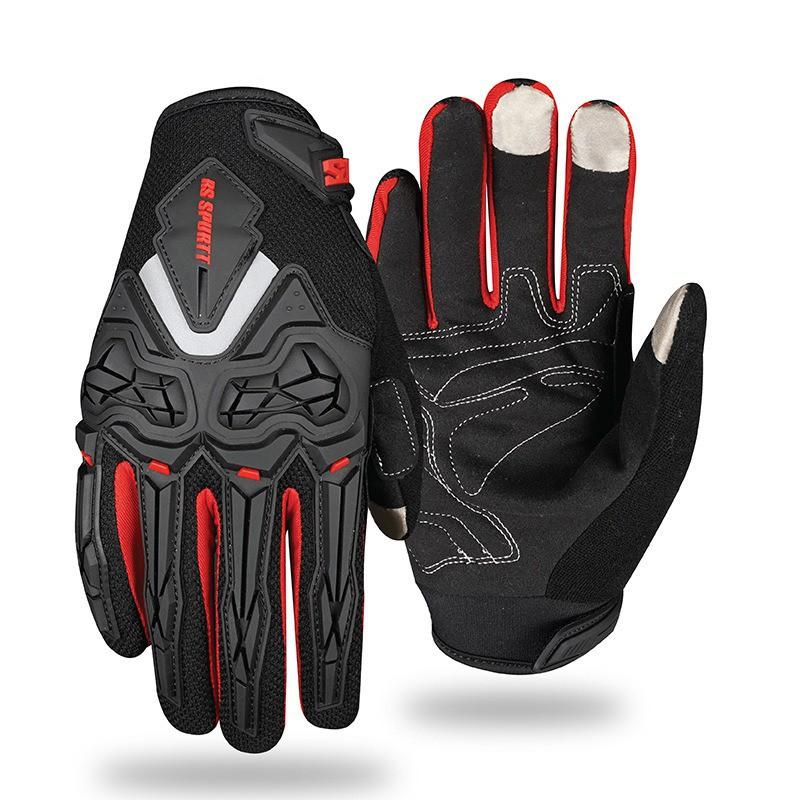 Motorcycle Riding Gloves Full Finger Mesh Breathable Crash Protection Men Cycling Protective Gear Safety