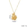 Elegant Hollow Flower with Zircon Pendant Necklace Stainless Steel Chain Jewelry Gifts for Women Teen Girls