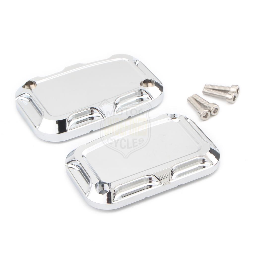 Motorcycle Front Rear Brake Reservoir Master Cylinder Covers For Harley Touring Road King Electra Street Glide FLH FLRT V-Rod