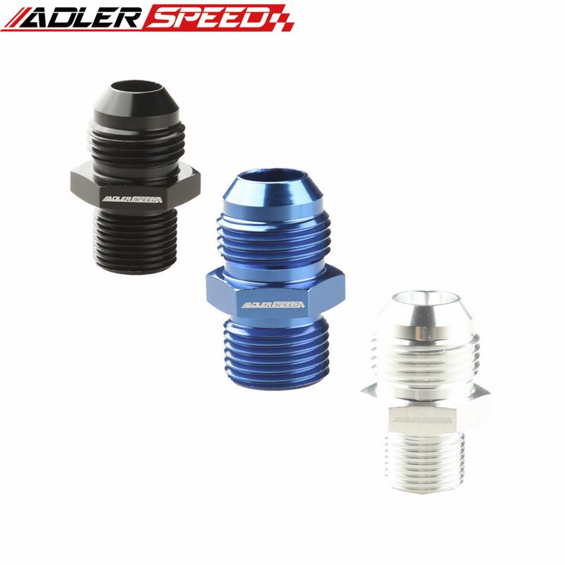 ADLERSPEED Универсальный -10 AN AN10 Наружная резьба на 1/2  BSP BSPP Прямой адаптер Фитинг Черный / Синий / Серебристый серебряный