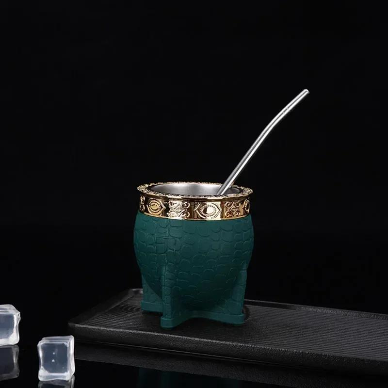 200ml 1Stück Edelstahl Doppelwandbecher Kaffee Bier Isolierter Becher Yerba Mate Tee Trinkbecher Doppelwandige Edelstahl Tasse