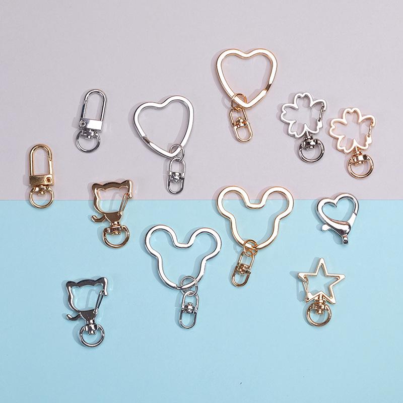 Herzförmiger Maus-Schlüsselanhänger aus Zinklegierung mit Haken