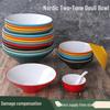 ZEB Commercial Melamine Two-Tone Noodle Bowl