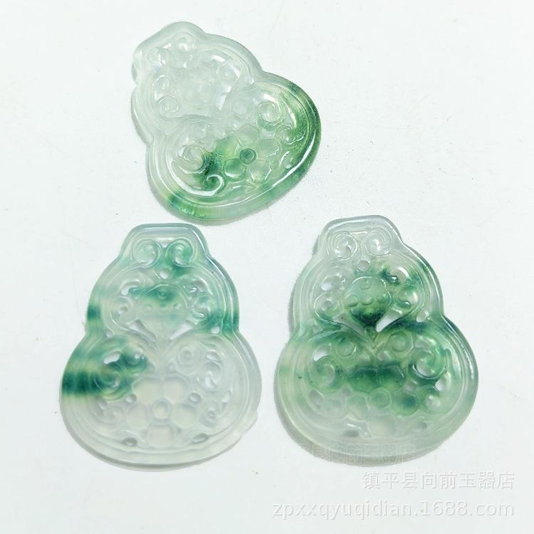 Jade Green Gourd Flower Beads for DIY Jewelry: Earrings & Pendants