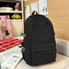 Solid Color Student Schoolbag Women's Large Capacity Backpack