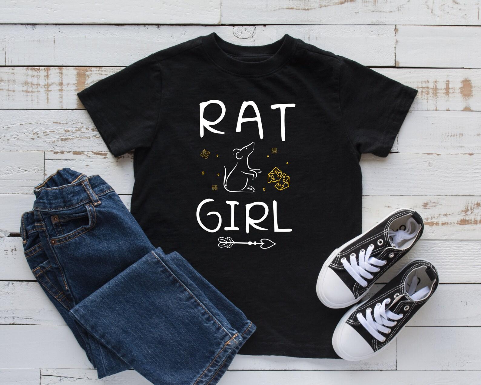 Rat Girl T-Shirt Cute Pet Rat Tee, Tank Top, T-shirt, T-shirt,T-shirt, Kids Tee Apparel Gift XL