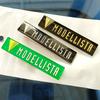 Mona Lisa Alpha Coefficient Front Lip Logo Stickers For Alphard MODELLISTA Small Badge Car Bumper Mod Decorative Decals