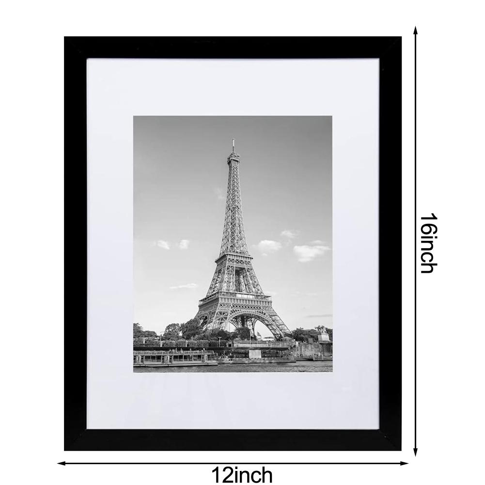 12 X 16 Inch Photo Frame with Cardboard Backing PVC Material Allowing Easy Horizontal or Vertical Photo Showcasing