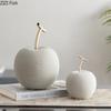 Minimalist Apple/pear Frosted Porcelain Statue Gold Plated Crafts Fruit Sculpture Modern Home Decor Desk Decoration Ornaments