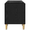 Vinyl Record Cabinet Black Oak Effect 121 x 38 x 48 cm