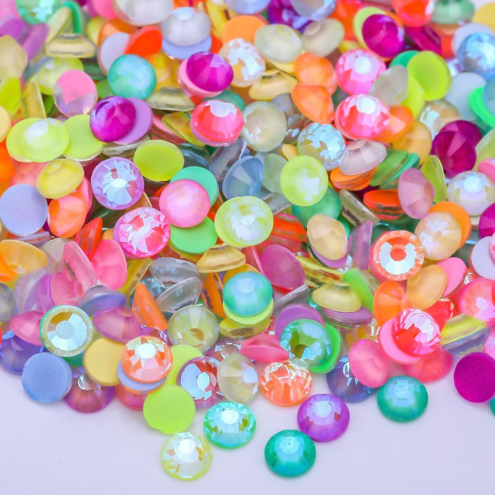 Diamante Fluorescente Morbido Vetro Aurora Strass al Vetro Neon, Gioielli Luminosi per Nail Art Accessori per Unghie Cellulari