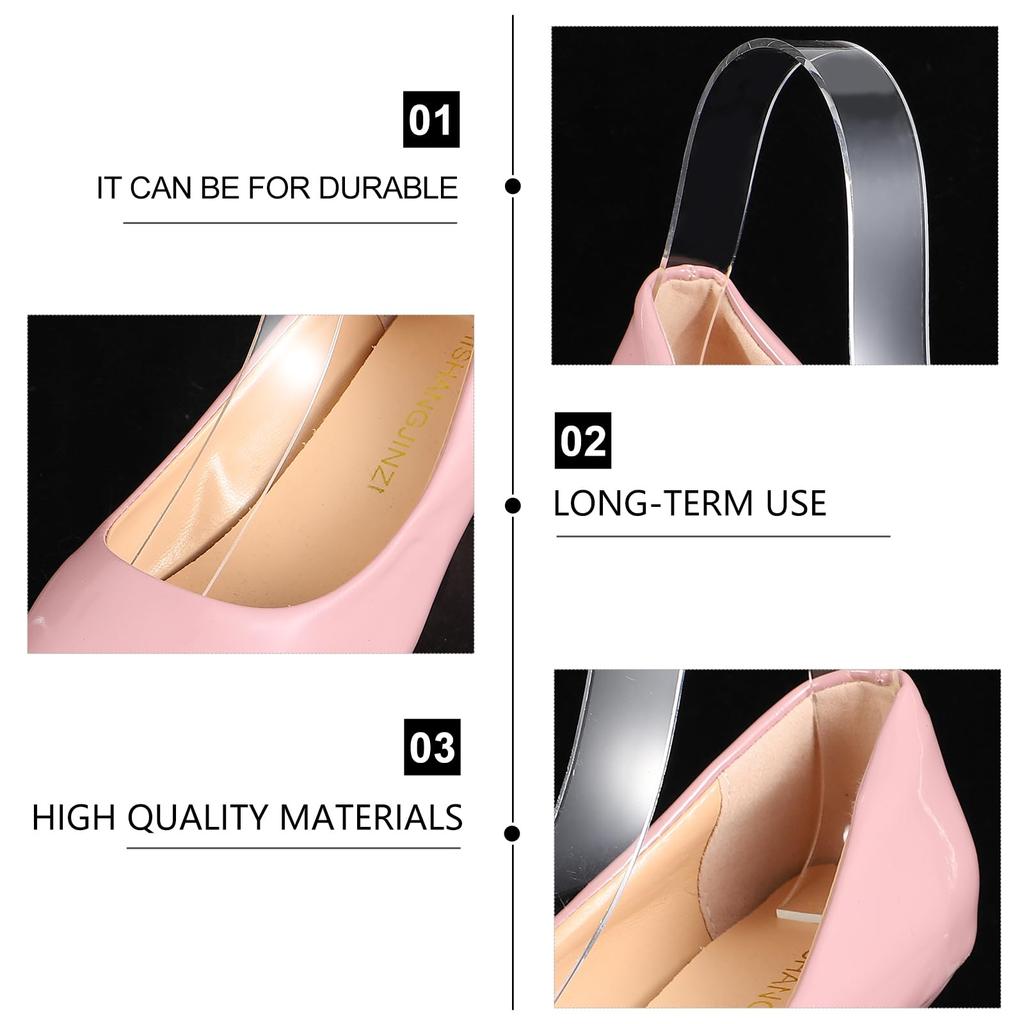 NUOLUX Acrylic Shoe Trees, 5-Piece Set, 12.5x21cm, Clear, for Sandal Support, Shoe Storage, Shoe Trees, and Display Inserts