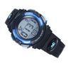Digital Electronic Watches 50M Waterproof PU Strap Multifunctional Outdoor Sports Watch for Children Blue