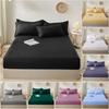Black Fitted Bed Sheets Elastic Mattress Cover Band Anti-slip Adjustable Single Double Bed Covers Pad Protector King For Home