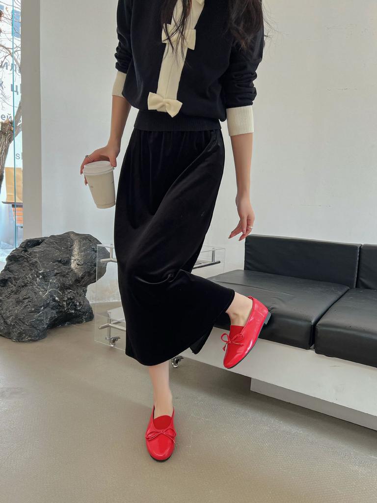 2025 Autumn and Winter New Simple Single Shoes French Style Women's Flat Bottom Breathable Glossy Soft Bottom Mary Jane Casual Shoes