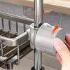 Kitchen sink faucet storage rack Versatile Faucet Drain Organizer Kitchen Sink Sponge Holder Faucet Storage Basket For Desktop