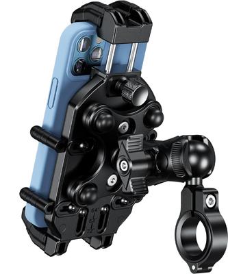 Kaedear Motorcycle Smartphone Holder Mobile Holder for Motorcycles Vibration Absorption Mount Air Mount Integrated Devil Mount Type, Horn/Air KDR-M26C