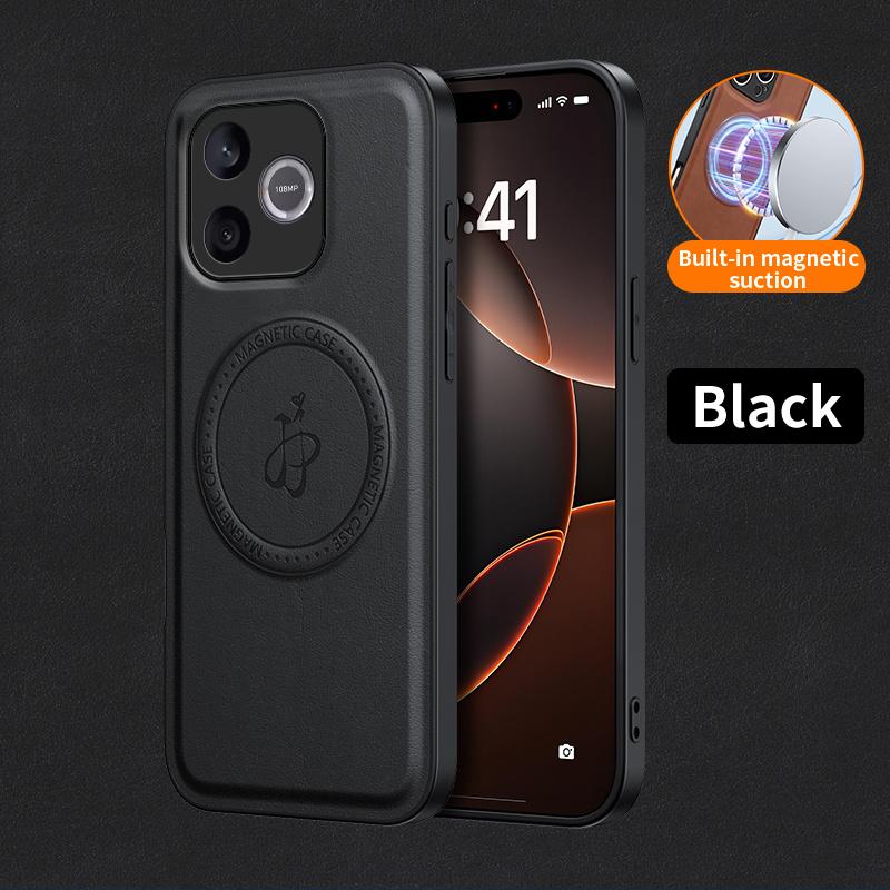 Wireless Charging Magnetic Case for Honor 600 Lite 5G Protective Cover PU Leather Hard Back Shell Coque