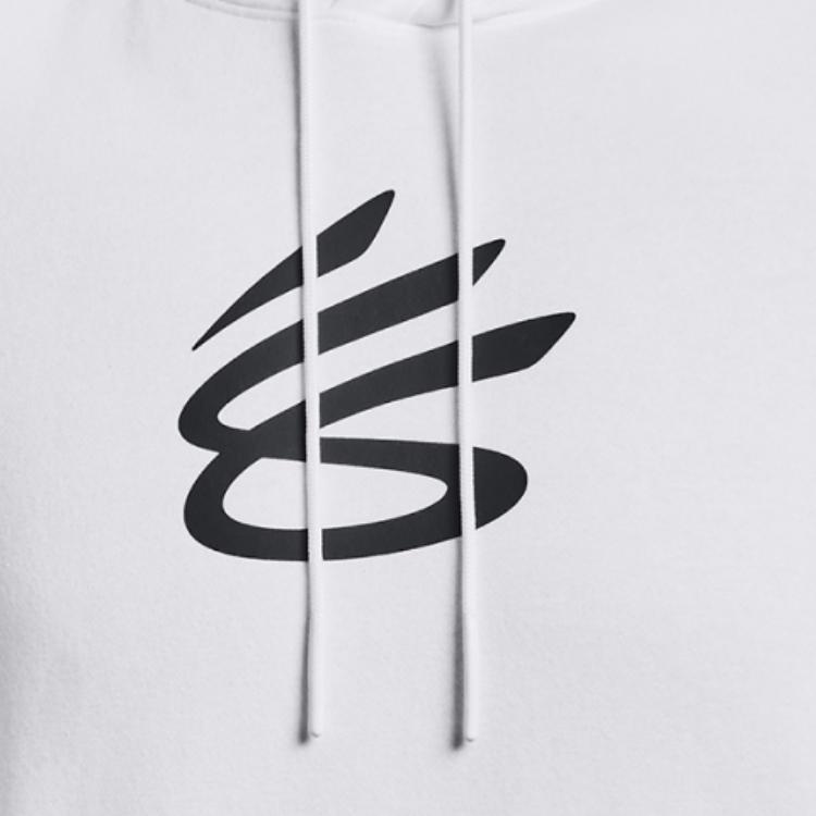 Under Armour Curry Series Solid Color Drawstring Soft Hooded Sleeveless Basketball Vest Men Vests White 1374301-100