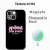 Cute pink Manana poster pattern design Phone Case For iPhone 17 16 15 14 13 12 Plus Pro Max  High-end Luxury Magsafe Sheepskin