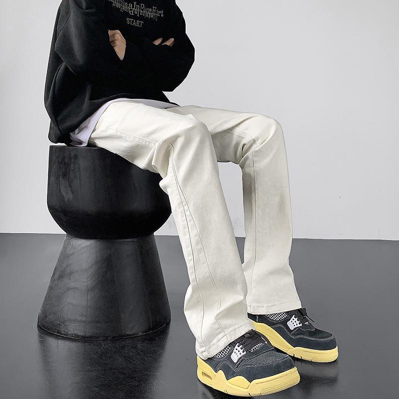 Мужские прямые джинсы JYL Летние Американский Хай-Стрит Черные Узкие Клеш Повседневные Джинсовые Брюки XL сплав оранжевый