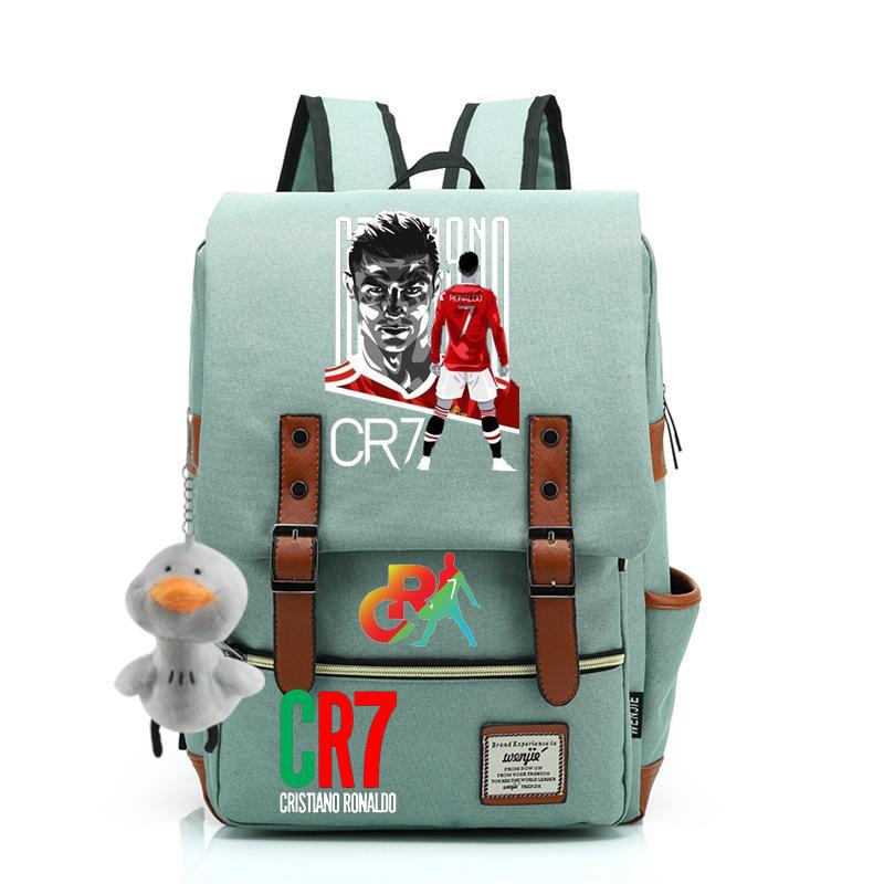 Modischer Anime CR7 Teenager Schüler Schultasche Herren und Damen Freizeit Rucksack