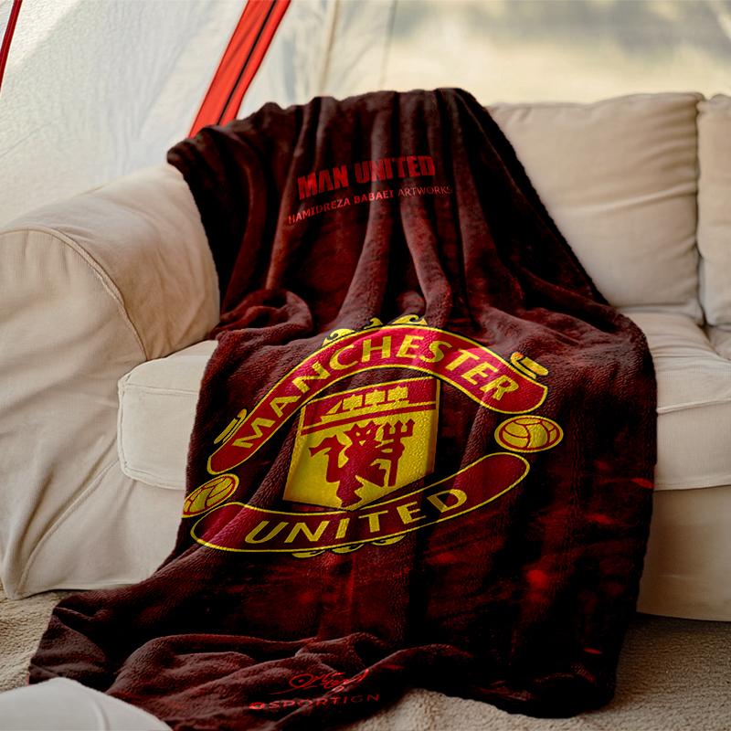Manchester United Manchester City Blanket Lightweight Print Throw Blanket For Couch, Bed, Car, A Heartfelt Gift for Your Family and Friends